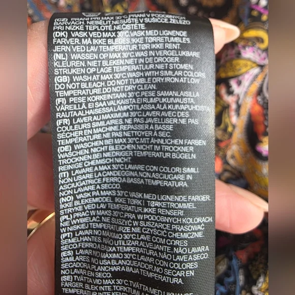 NWT Esqualo Paisley Long Sleeve Midi Dress - Size 12 Boho Chic - Picture 16 of 16